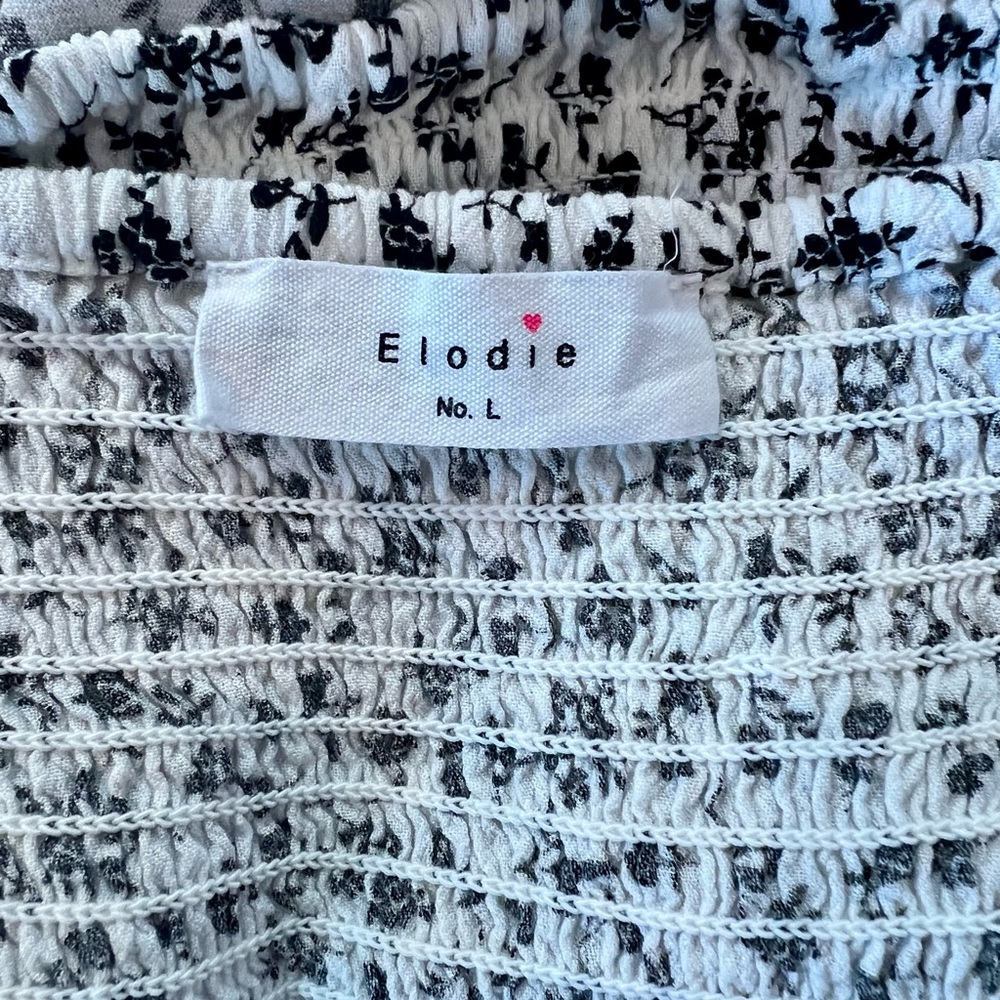 Elodie Nordstrom Off Shoulder Crop Top Ruched Puff sleeve - Picture 14 of 14